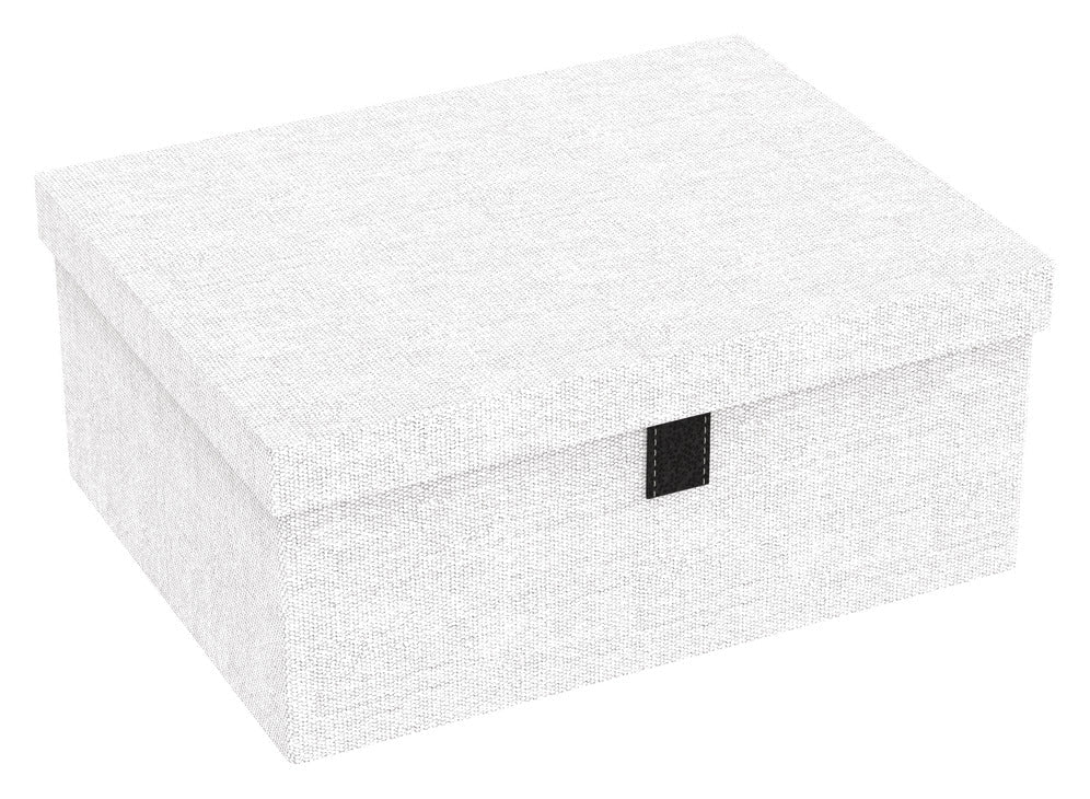 TAG Hardware Curate Storage Box with Lid – Premium Gray Fabric Drawer Organizer - KI Home