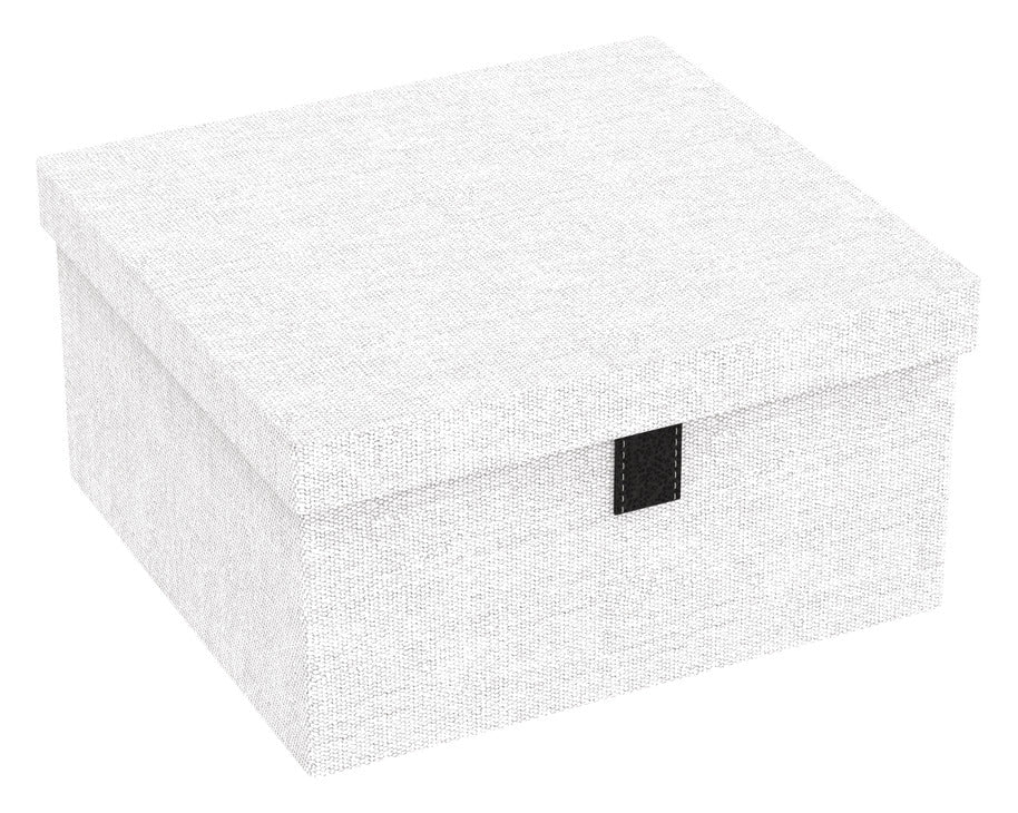 TAG Hardware Curate Storage Box with Lid – Premium Gray Fabric Drawer Organizer - KI Home