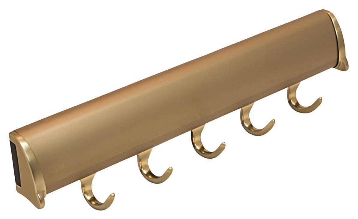 TAG Hardware Designer 5 - Hook Valet Belt Tie Rack Closet Organizer with 11.75 Inch Extension - KI Home