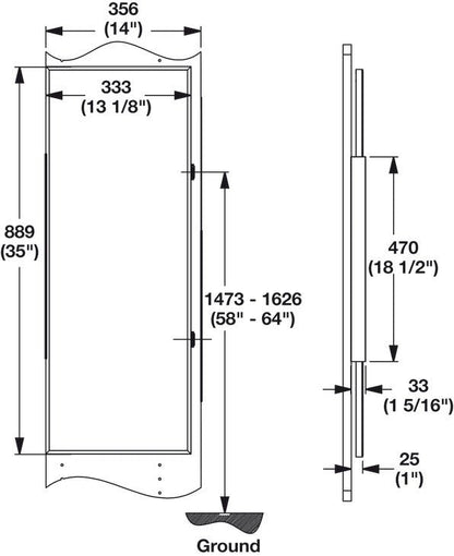 TAG Hardware Elite Full - Rotation Pull - Out Closet Mirror | Multiple Finishes - KI Home