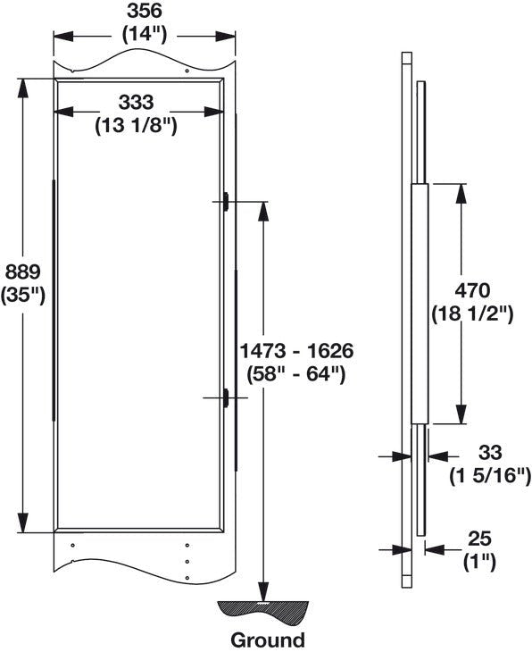 TAG Hardware Elite Full - Rotation Pull - Out Closet Mirror | Multiple Finishes - KI Home