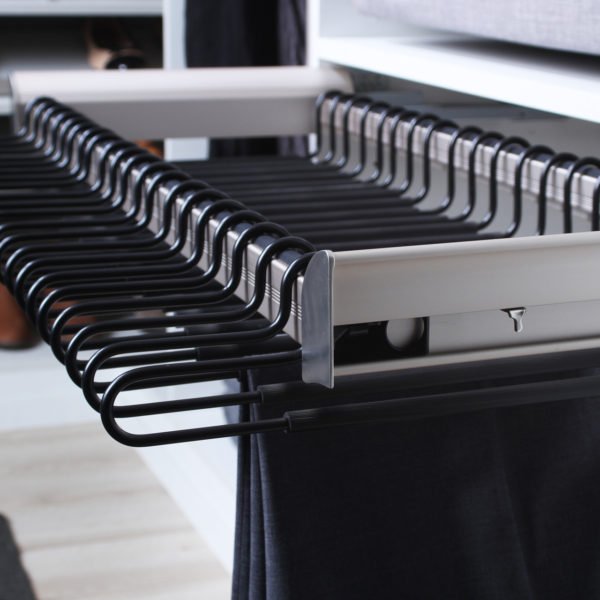 TAG Hardware ENGAGE Closet Pant Rack Organizer with Hangers Full Extension Soft - Close Slides - KI Home