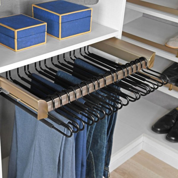TAG Hardware ENGAGE Closet Pant Rack Organizer with Hangers Full Extension Soft - Close Slides - KI Home