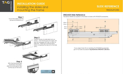 TAG Hardware ENGAGE Closet Pant Rack Organizer with Hangers Full Extension Soft - Close Slides - KI Home
