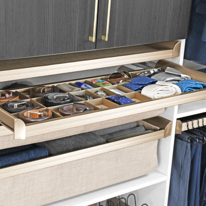 TAG Hardware Engage Jewelry Drawer Insert Customizable Grids for Jewelry, Ties, and Accessories, Adaptable with Drawer Face Adapters - KI Home