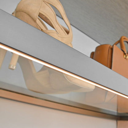 TAG Hardware Illuminated Glass Shelf Cool White Light (4000K) with 12V Loox LED Lighting - KI Home