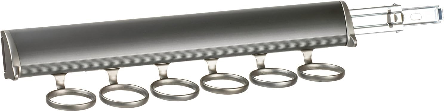 TAG Hardware Premium 6 Hook Full Extension Pullout Closet Wardrobe Scarf Rack - KI Home