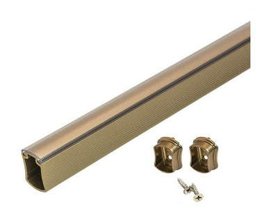 TAG Hardware Premium Concave Wardrobe Closet Rod - Aluminum Hanging Rail - KI Home