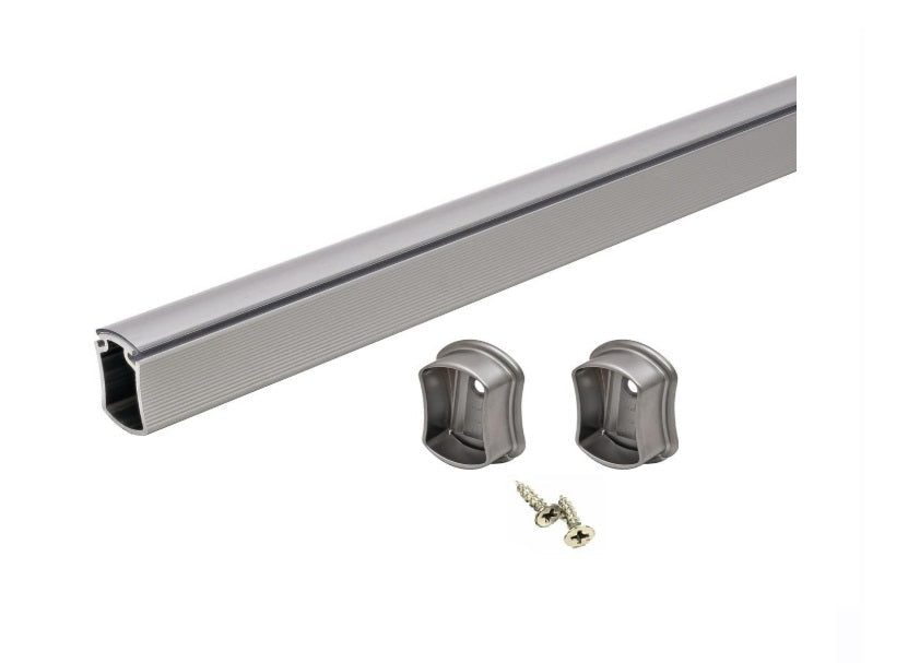 TAG Hardware Premium Concave Wardrobe Closet Rod - Aluminum Hanging Rail - KI Home