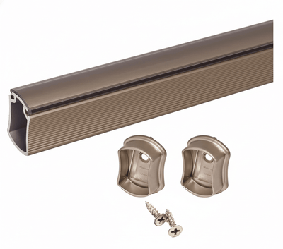 TAG Hardware Premium Concave Wardrobe Closet Rod - Aluminum Hanging Rail - KI Home