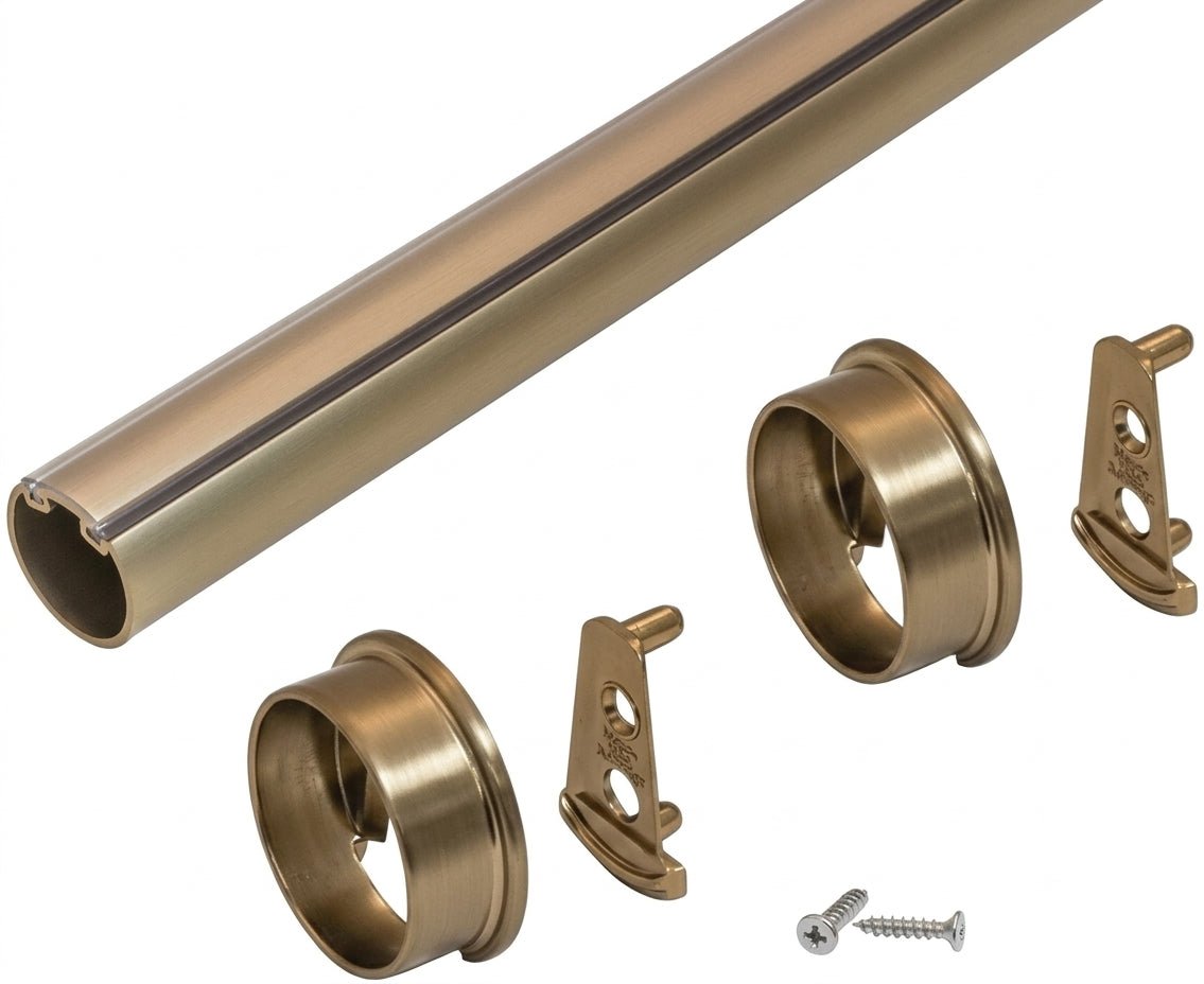 TAG Hardware Premium Custom Cut-to-Size Elite 1-5/16" Round Wardrobe Closet Rod Kit - KI Home