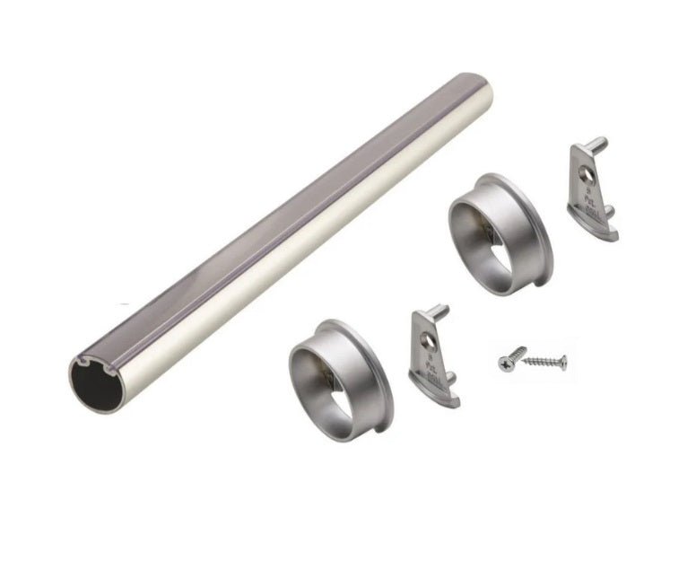 TAG Hardware Premium Custom Cut-to-Size Elite 1-5/16" Round Wardrobe Closet Rod Kit - KI Home