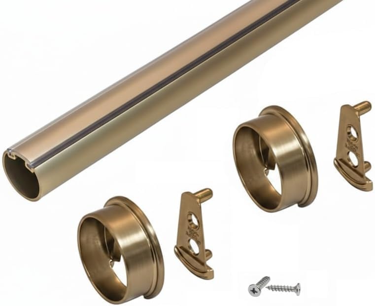 TAG Hardware Premium Custom Cut-to-Size Elite 1-5/16" Round Wardrobe Closet Rod Kit - KI Home