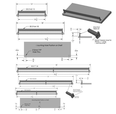 TAG Hardware Premium Customizable Shoe Fence Kit with Mounting Hardware - KI Home