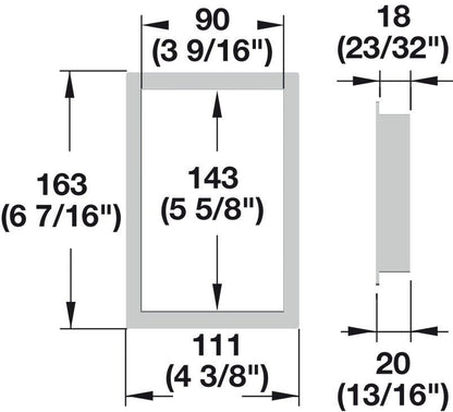 TAG Hardware Single Outlet Grommet Wall Switch Outlet for Wall Access Needs - KI Home