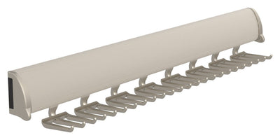 TAG Hardware Synergy 18-Inch Telescopic Tie Rack 24-Hook Full Extension Pullout Organizer - KI Home