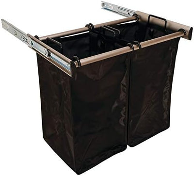 TAG Hardware Synergy Collection Full Extension Pullout Laundry Hamper with Removable Bag(s) and Handles - KI Home