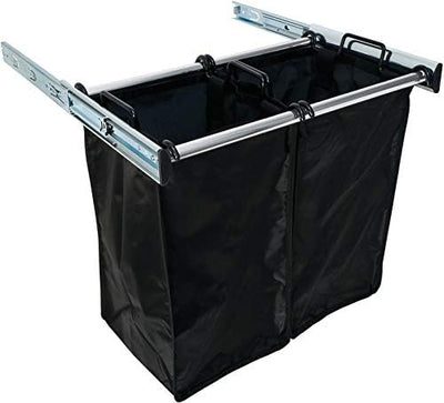 TAG Hardware Synergy Collection Full Extension Pullout Laundry Hamper with Removable Bag(s) and Handles - KI Home
