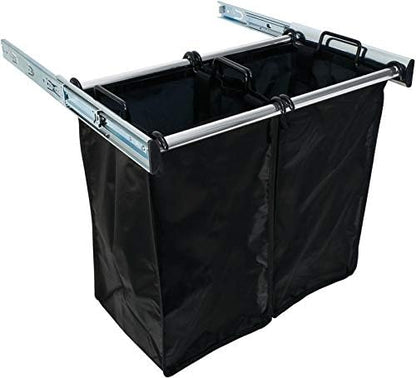 TAG Hardware Synergy Collection Full Extension Pullout Laundry Hamper with Removable Bag(s) and Handles - KI Home