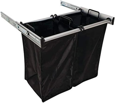 TAG Hardware Synergy Collection Full Extension Pullout Laundry Hamper with Removable Bag(s) and Handles - KI Home