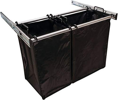 TAG Hardware Synergy Collection Full Extension Pullout Laundry Hamper with Removable Bag(s) and Handles - KI Home