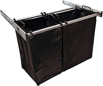 TAG Hardware Synergy Collection Full Extension Pullout Laundry Hamper with Removable Bag(s) and Handles - KI Home
