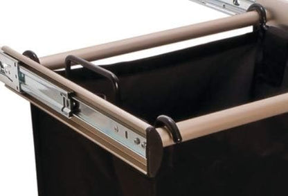 TAG Hardware Synergy Collection Full Extension Pullout Laundry Hamper with Removable Bag(s) and Handles - KI Home