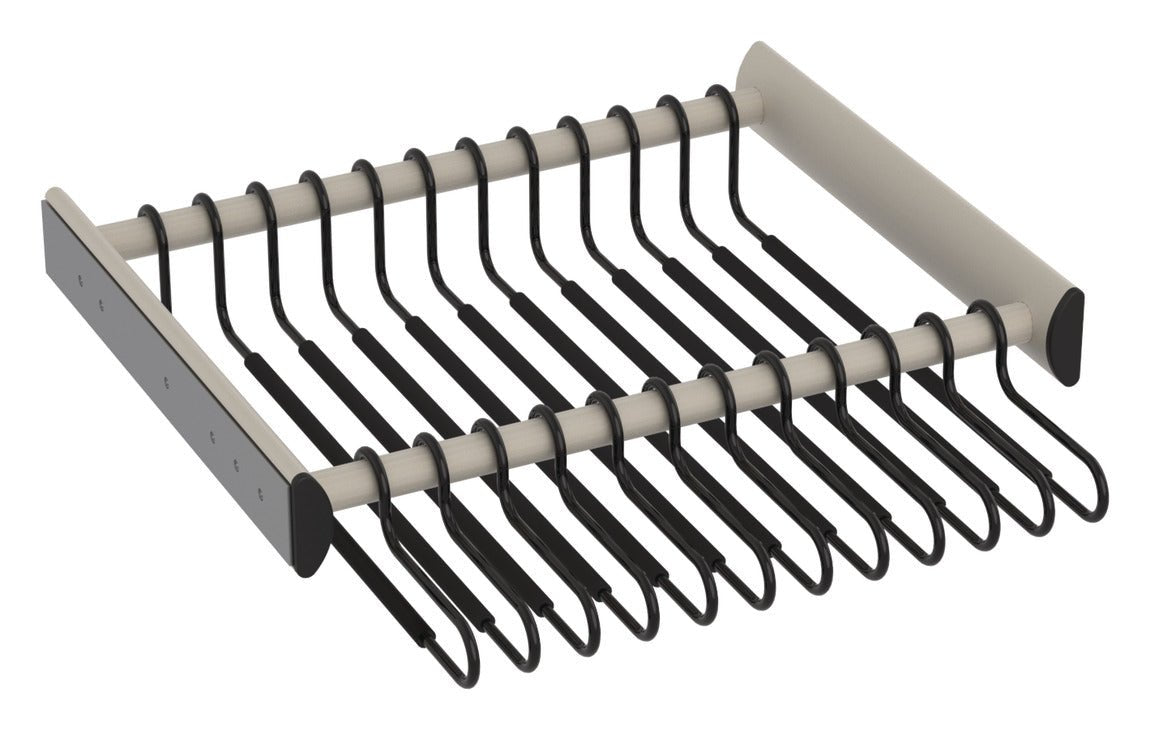 TAG Hardware SYNERGY Full Extension Slides Pull-Out Pant Rack Slides Closet Organizer - KI Home