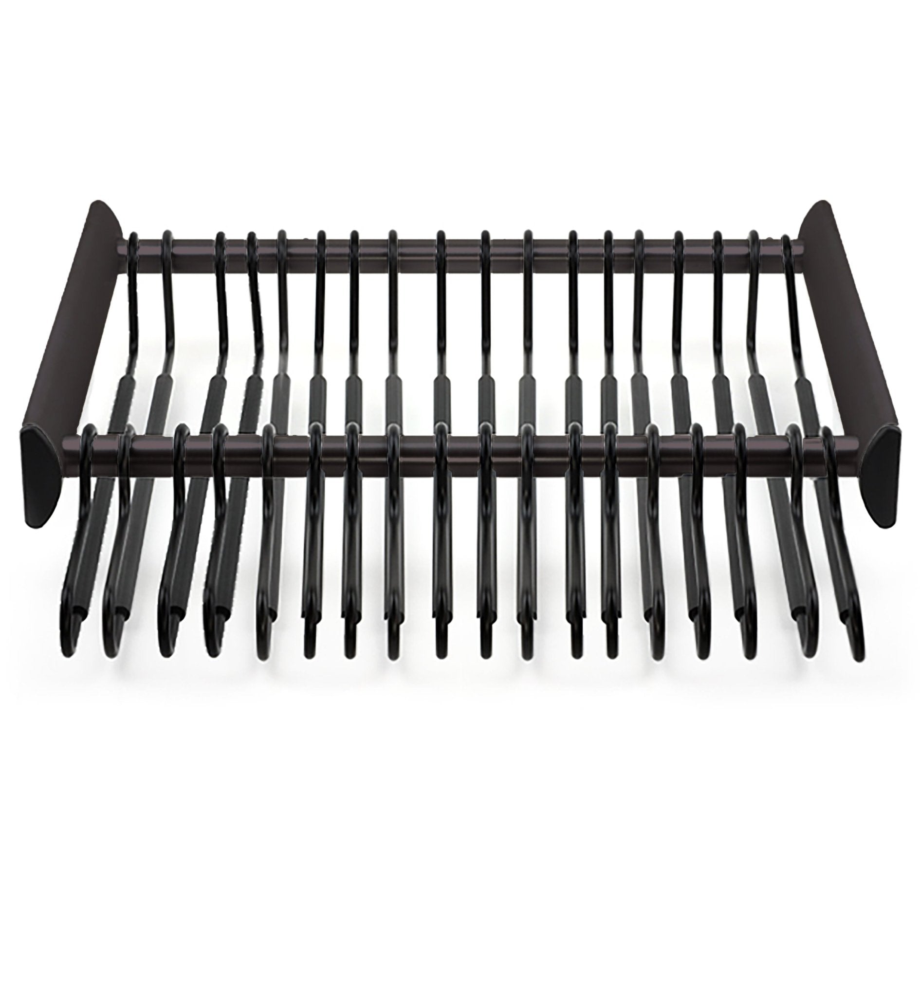TAG Hardware SYNERGY Pull - Out Pant Rack Closet Organizer with Soft Close Slides and Pant Hangers - KI Home