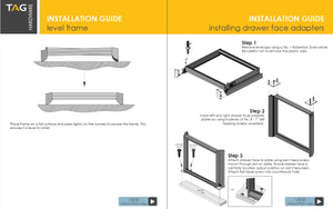 TAG Hardware Optional Adapter Kit for Attaching Drawer Fronts for the Closet Organization System