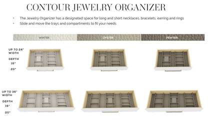 TAG Hardware Contour Configurable Modular Drawer Organization System – Fully Adjustable, Trim-to-Fit, Faux Leather