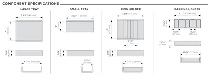 TAG Hardware Contour Configurable Modular Drawer Organization System – Fully Adjustable, Trim-to-Fit, Faux Leather