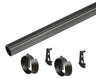 TAG Hardware Premium Round Wardrobe Closet Rod with End Supports and Protective Insert Cap 18 inches to 92 inches Lengths