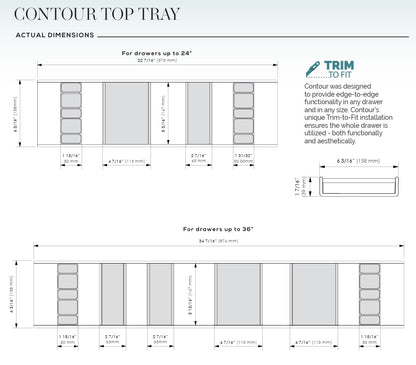 TAG Hardware Contour Premium Top Tray Trim-to-Fit Faux Leather Kit