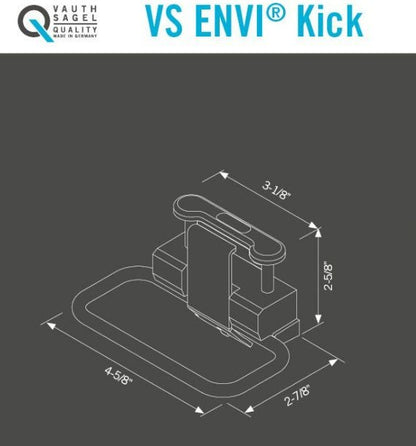 Vauth - Sagel ENVI Toe Kick Opener - Hands - Free, Matt Chrome, German - Engineered - KI Home