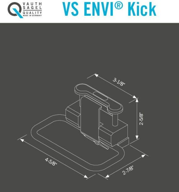 Vauth - Sagel ENVI Toe Kick Opener - Hands - Free, Matt Chrome, German - Engineered - KI Home