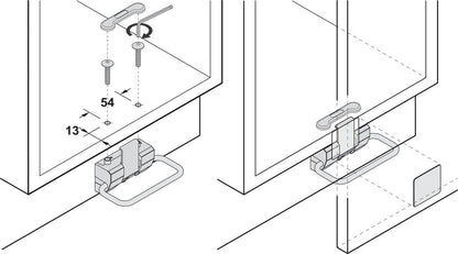 Vauth - Sagel ENVI Toe Kick Opener - Hands - Free, Matt Chrome, German - Engineered - KI Home