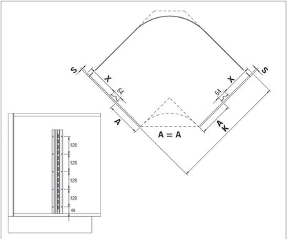 Vauth - Sagel VS COR® Wheel Pro Planero Fullround 2 - Shelf Independently Rotating Lazy Susan - KI Home