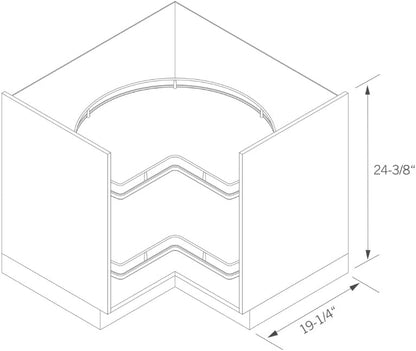 Vauth - Sagel VS COR® Wheel Pro Planero Fullround 2 - Shelf Independently Rotating Lazy Susan - KI Home