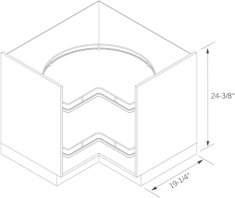 Vauth - Sagel VS COR® Wheel Pro Planero Fullround 2 - Shelf Independently Rotating Lazy Susan - KI Home