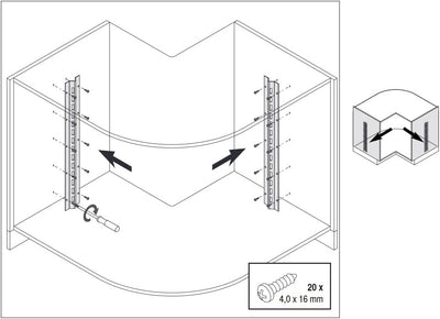 Vauth - Sagel VS COR® Wheel Pro Planero Fullround 2 - Shelf Independently Rotating Lazy Susan - KI Home