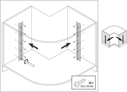 Vauth - Sagel VS COR® Wheel Pro Planero Fullround 2 - Shelf Independently Rotating Lazy Susan - KI Home