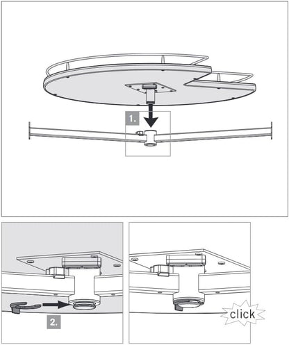 Vauth - Sagel VS COR® Wheel Pro Planero Fullround 2 - Shelf Independently Rotating Lazy Susan - KI Home