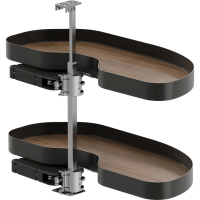 Vauth - Sagel VS CORNERSTONE® MAXX Planero Base Cabinet Pullout 2 - Shelf Lazy Susan for Blind Corner Cabinets - KI Home