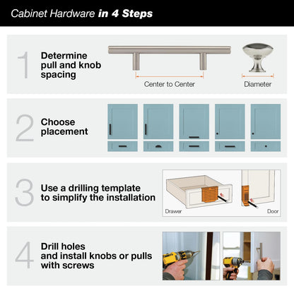 Vence Collection Modern Metal and Crystal Modern Cabinet and Drawer Pull Handle - KI Home