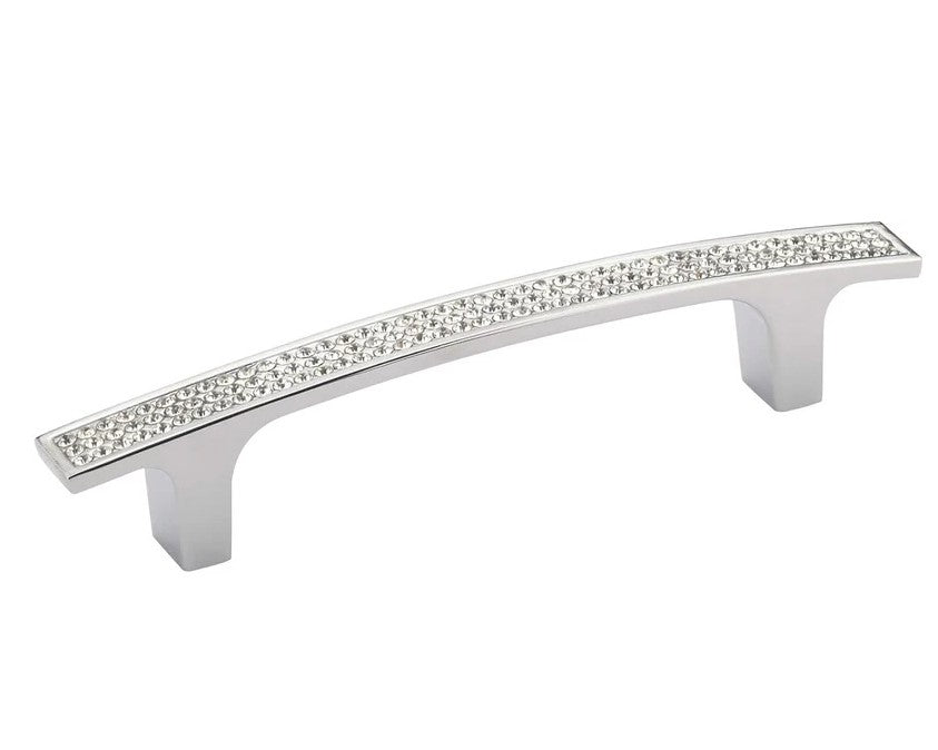 Vence Collection Modern Metal and Crystal Modern Cabinet and Drawer Pull Handle - KI Home