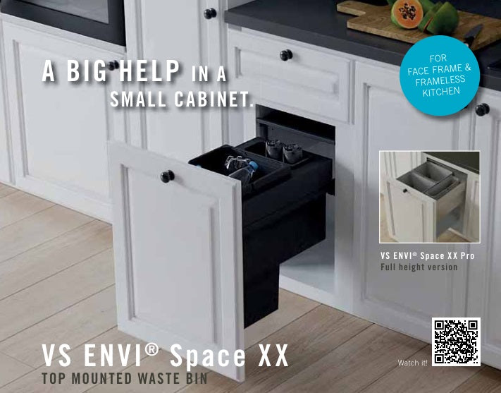 Vauth-Sagel ENVI® Space XX Top Mounted Over Extension Pullout Soft-Close Waste Bin System