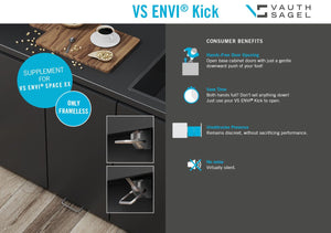 VS Envi Hands-Free Toe Kick Garbage Can Cabinet Door Opener Pedal Suitable for Frameless Cabinets