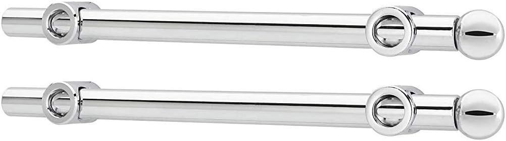 2 - Pack Rev - A - Shelf CVR - 12 - CR 12 - Inch Metal Extendable Adjustable Designer Closet Hanging Valet Rod with Mounting Hardware, Chrome - KI Home