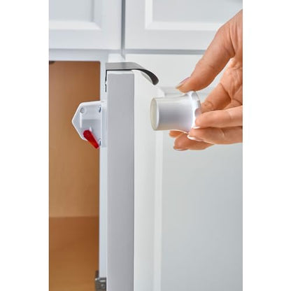 Rev-A-Shelf Rev-A-Lock Magnetic Child-Safe Cabinet Security System Set to Baby Proof Cabinet Drawers and Doors, 5 Locks and 2 Keys, RAL-101-1